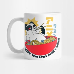 Panda Eating Ramen Mug